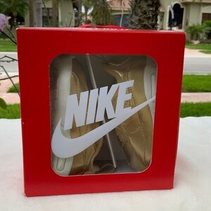 Nike Max 90 CRIB QS Gold White TD Toddler Infant Baby Shoes Sneakers CV2397-700